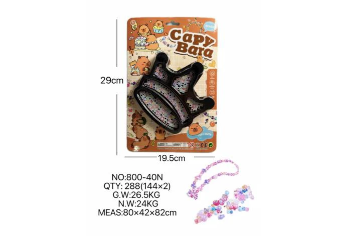 DIY pretend play girl toys beaded capybara crown