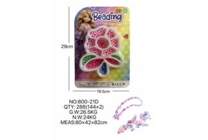 DIY Pretend Play Girl Toy Beads Little Girl Flower
