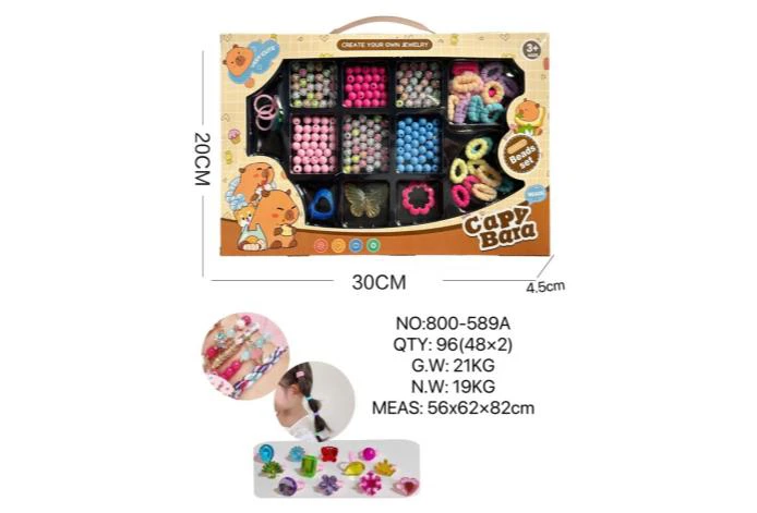 DIY Playing House Girl Toys Beaded Cartoon Capybara Square