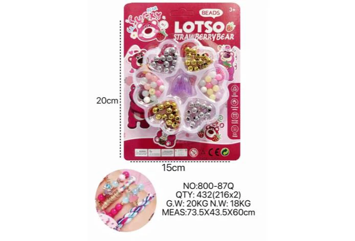 DIY Beaded Strawberry Bear Plum Blossom