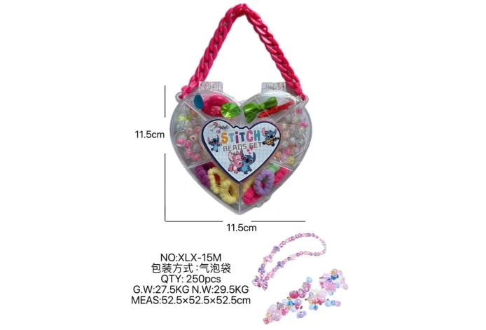 DIY playing house girl toy beads Stitch heart