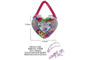 DIY playing house girl toy beads Stitch heart