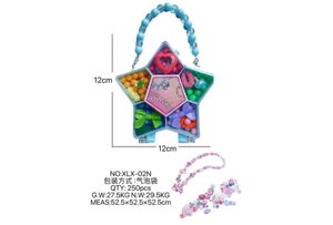 DIY pretend play girl toy beaded jewelry five-pointed star