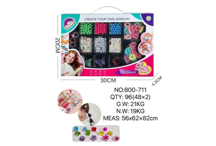 DIY Playing House Girl Toys Beaded Cartoon Hand Heart