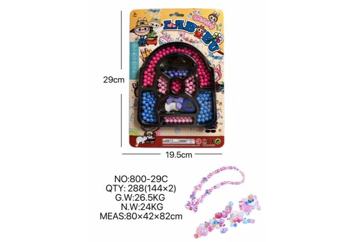 DIY pretend play girl toy beaded cloth bag