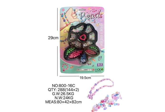 DIY playhouse girl toy beaded cartoon hand flower