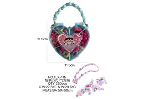 DIY pretend play girl toy bead girl heart