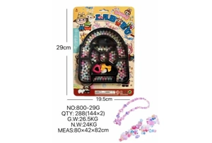 DIY pretend play girl toy beaded cloth bag