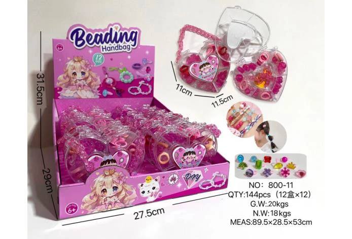 DIY Pretend Play Bead Heart (Price per box for 12PCS)