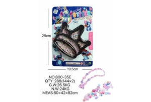DIY pretend play girl toy bead Stitch crown