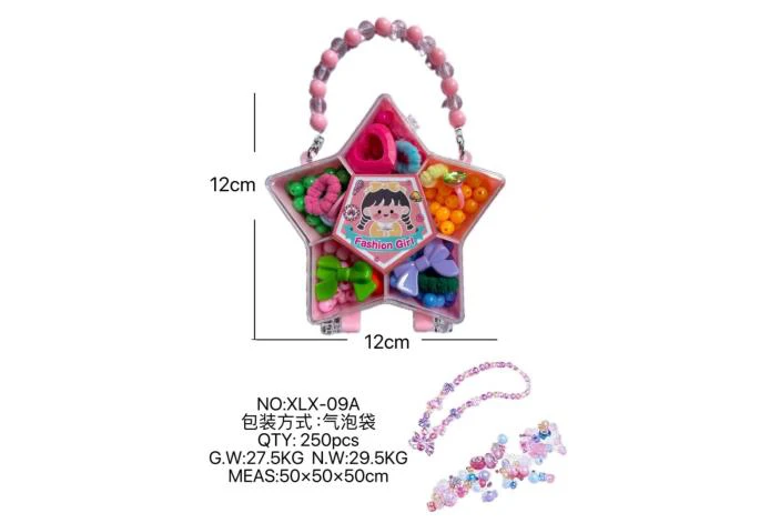 DIY play house girl toy beaded girl pentagram