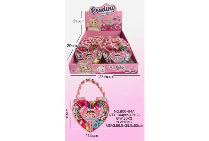 DIY pretend play girl toy beaded girl