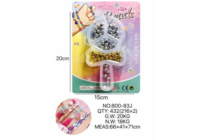 DIY Beaded Cartoon Hand Three-section Lollipop