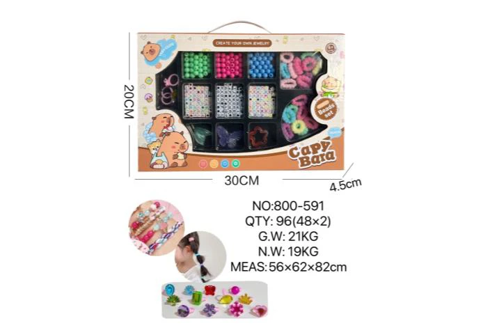 DIY Playing House Girl Toys Beaded Cartoon Capybara Butterfly