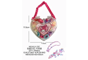 DIY pretend play girl toy bead Kuromi heart