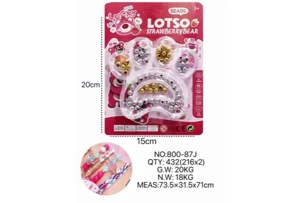 DIY Beaded Strawberry Bear Bear Paw