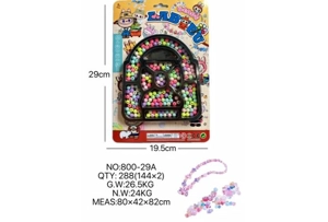 DIY pretend play girl toy beaded cloth bag