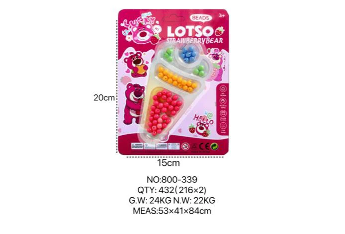 Strawberry Bear DIY Beads Ice Cream