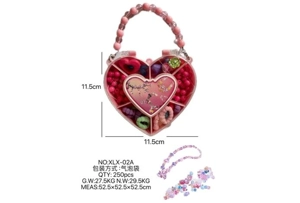 DIY playhouse girl toy beaded jewelry heart
