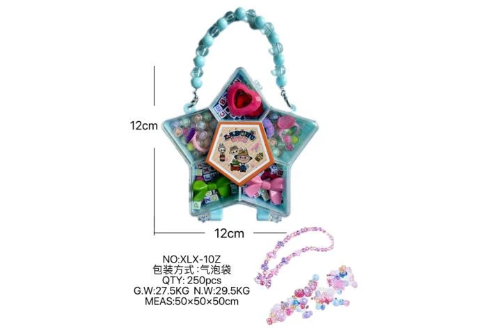 DIY pretend play girl toy bead Labubu pentagram