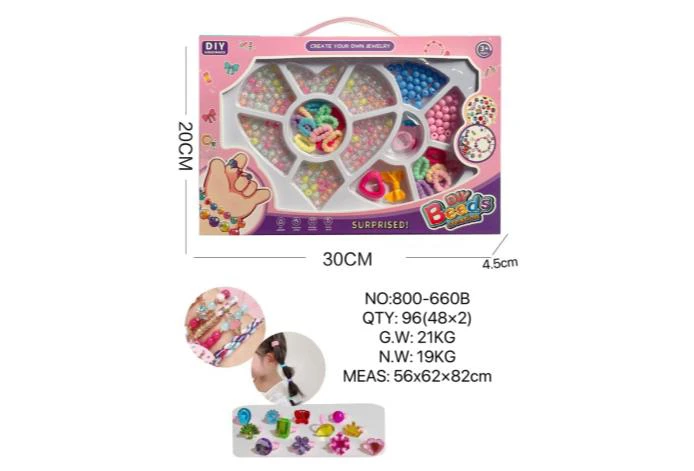 DIY Playing House Girl Toys Beaded Cartoon Hand Heart