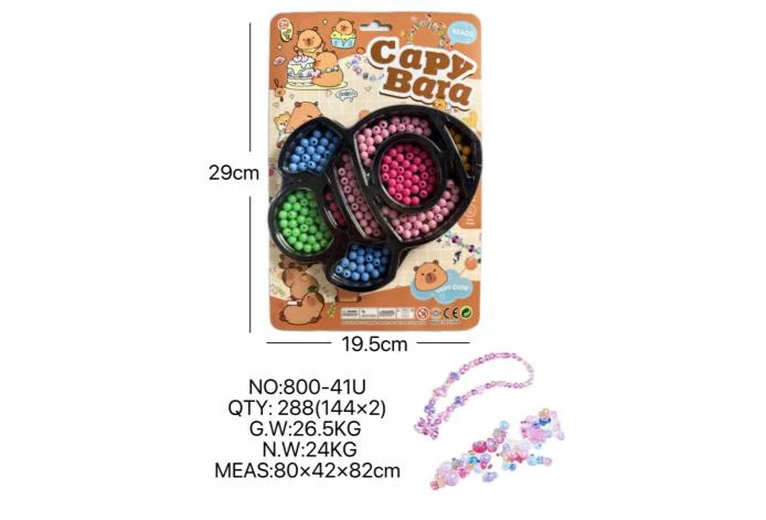 DIY pretend play girl toy beaded Capybara rocket