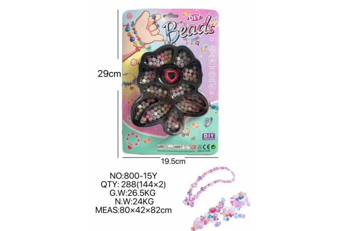 DIY playhouse girl toy beaded cartoon hand flower
