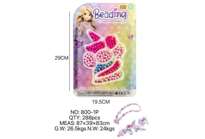 DIY pretend play girl toy beaded girl