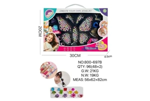 DIY pretend play girl toy beads little girl butterfly