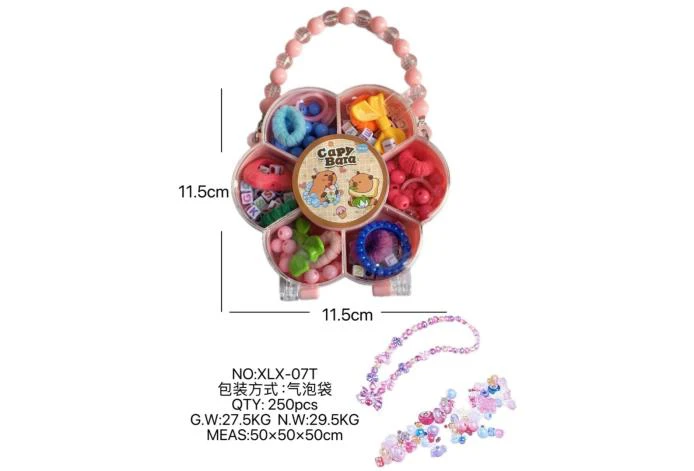 DIY playhouse girl toy beads capybara plum blossom