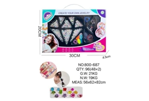 DIY Playing House Girl Toys Beaded Cartoon Hand Square