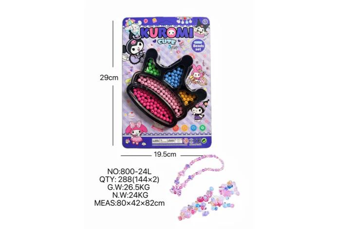 DIY Play House Girl Toy Beads Kuromi Crown