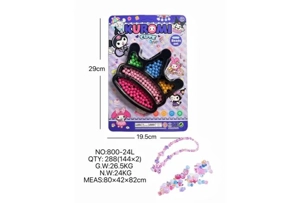 DIY Play House Girl Toy Beads Kuromi Crown
