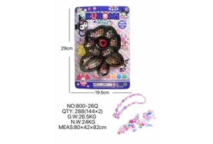 DIY playhouse girl toy beaded Kuromi flower
