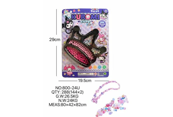 DIY Play House Girl Toy Beads Kuromi Crown