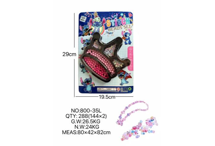 DIY pretend play girl toy bead Stitch crown
