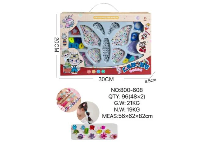 DIY Playing House Girl Toys Beaded Cartoon Hand Heart