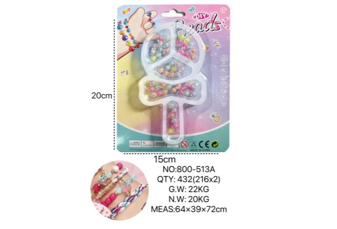 DIY Playing House Girl Toys Beaded Cartoon Hand Cat