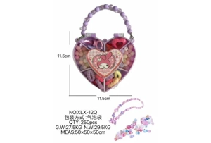 DIY play house girl toy beaded Kuromi heart