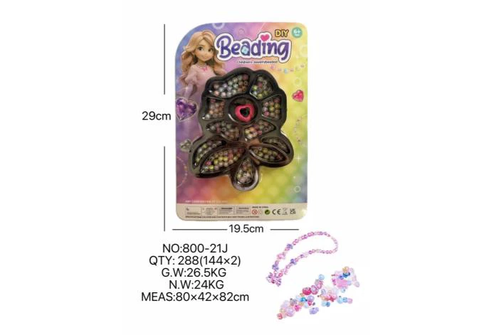 DIY Pretend Play Girl Toy Beads Little Girl Flower