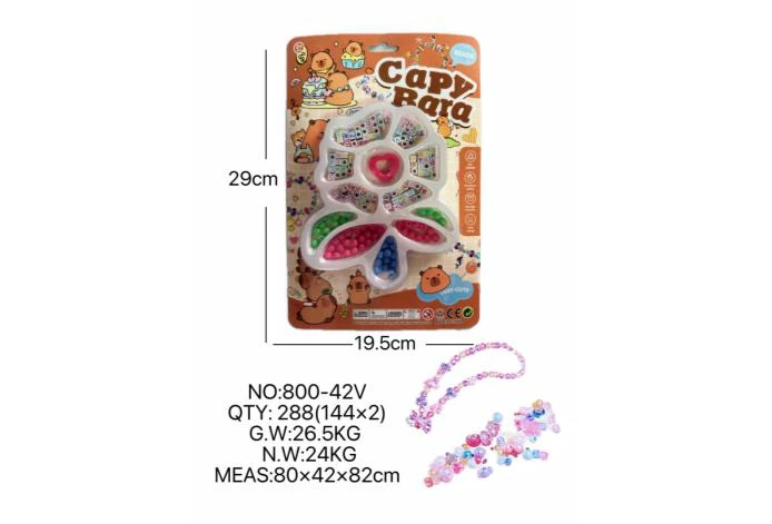 DIY pretend play girl toy beaded Capybara flower