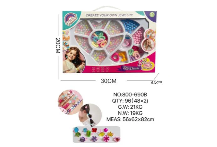 DIY pretend play girl toy beads little girl heart