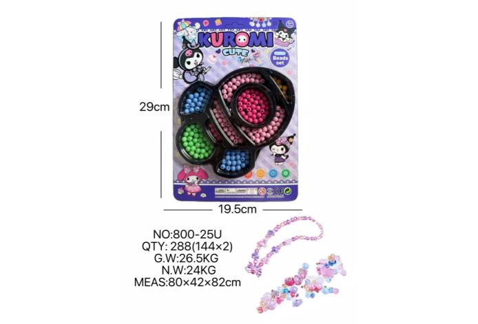 DIY playhouse girl toy beaded Kuromi rocket