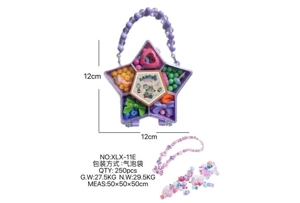 DIY pretend play girl toy bead Labubu pentagram