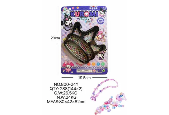 DIY Play House Girl Toy Beads Kuromi Crown