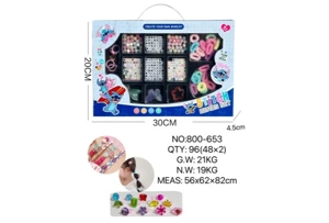 DIY Playing House Girl Toys Beaded Cartoon Hand Square