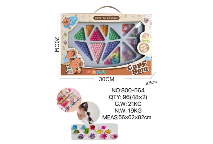 DIY Playing House Girl Toys Beaded Cartoon Capybara Cat