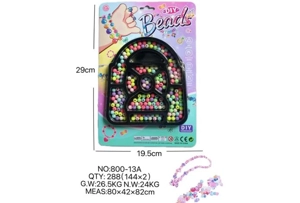 DIY play house girl toy beaded cartoon small handbag