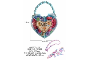 DIY play house girl toy beaded capybara heart