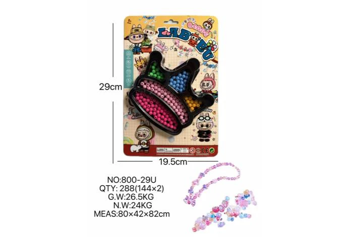 DIY Pretend Play Girl Toy Bead Pull Cloth Crown